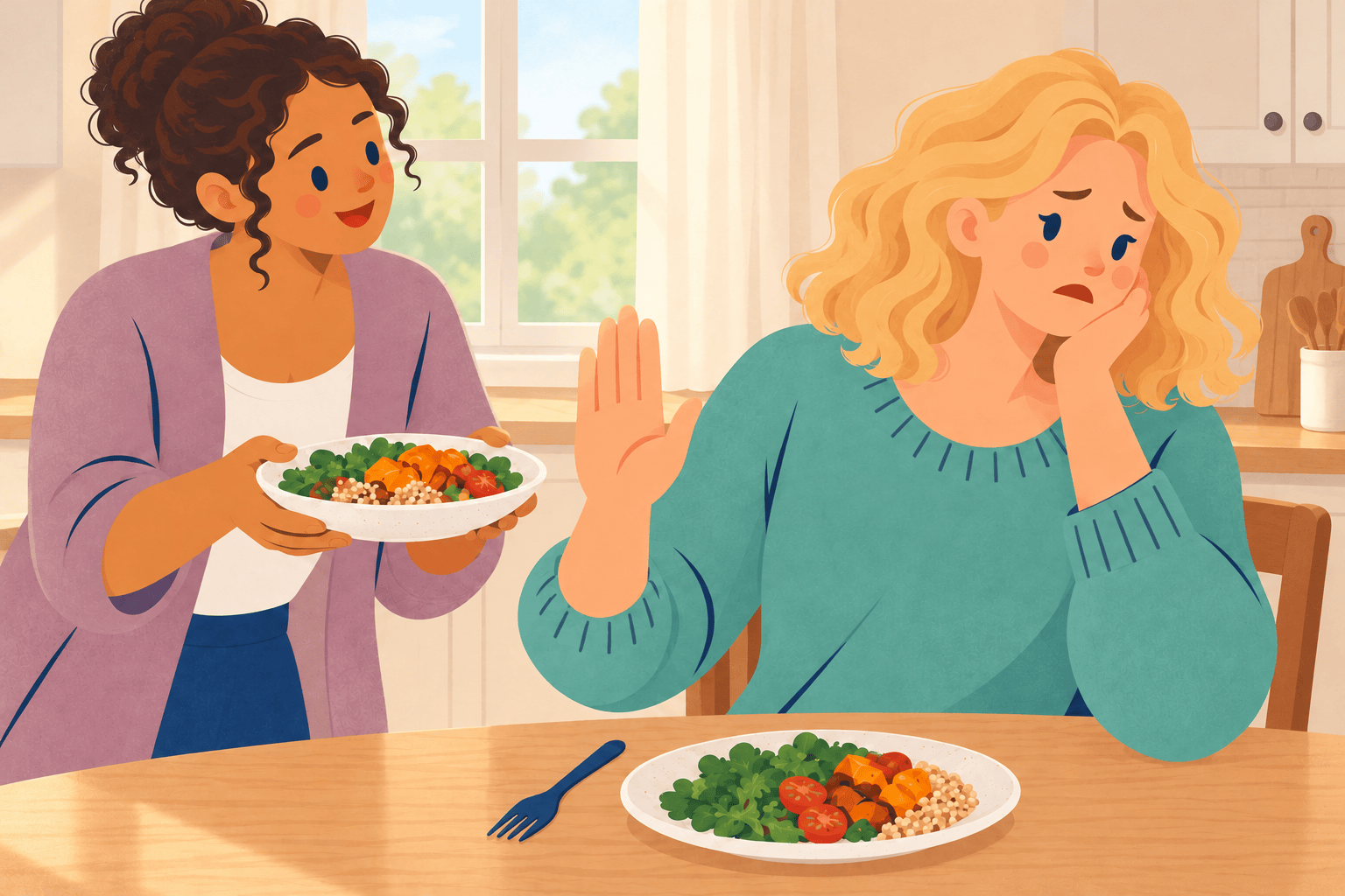Illustration about smell sensitivity and pregnancy