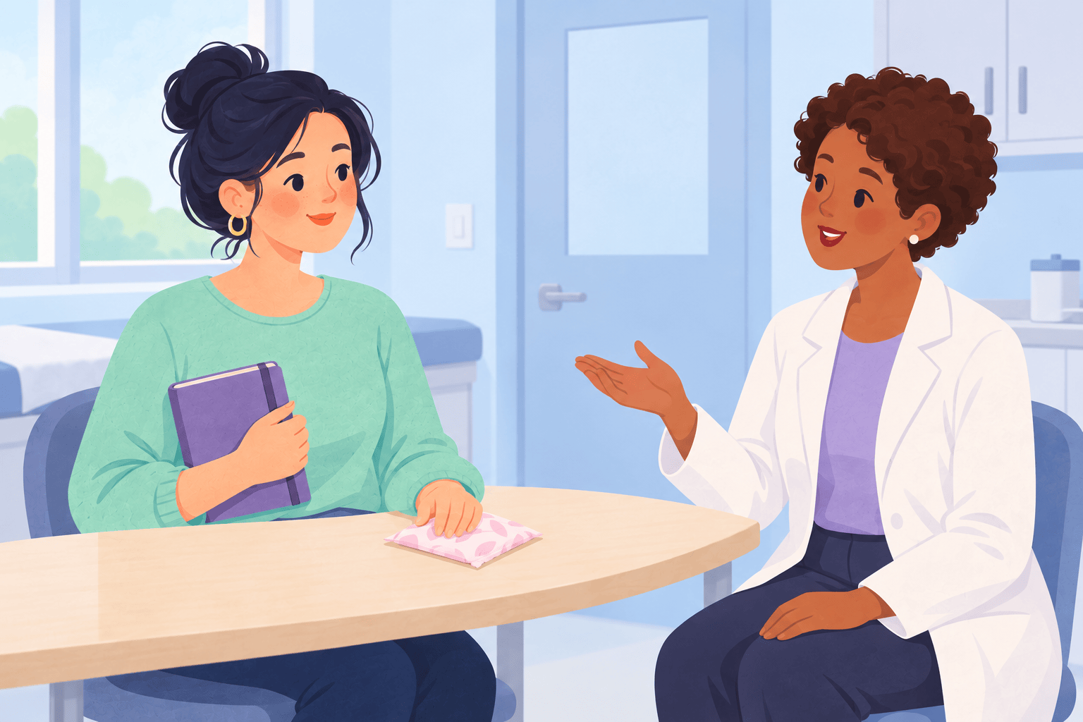 Illustration about early spotting and conception