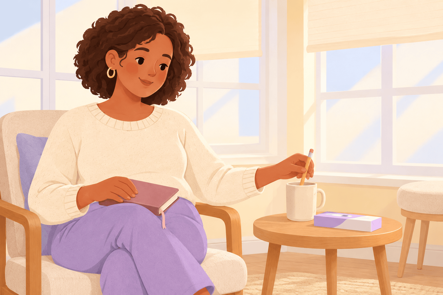Illustration about pregnancy symptoms that come and go
