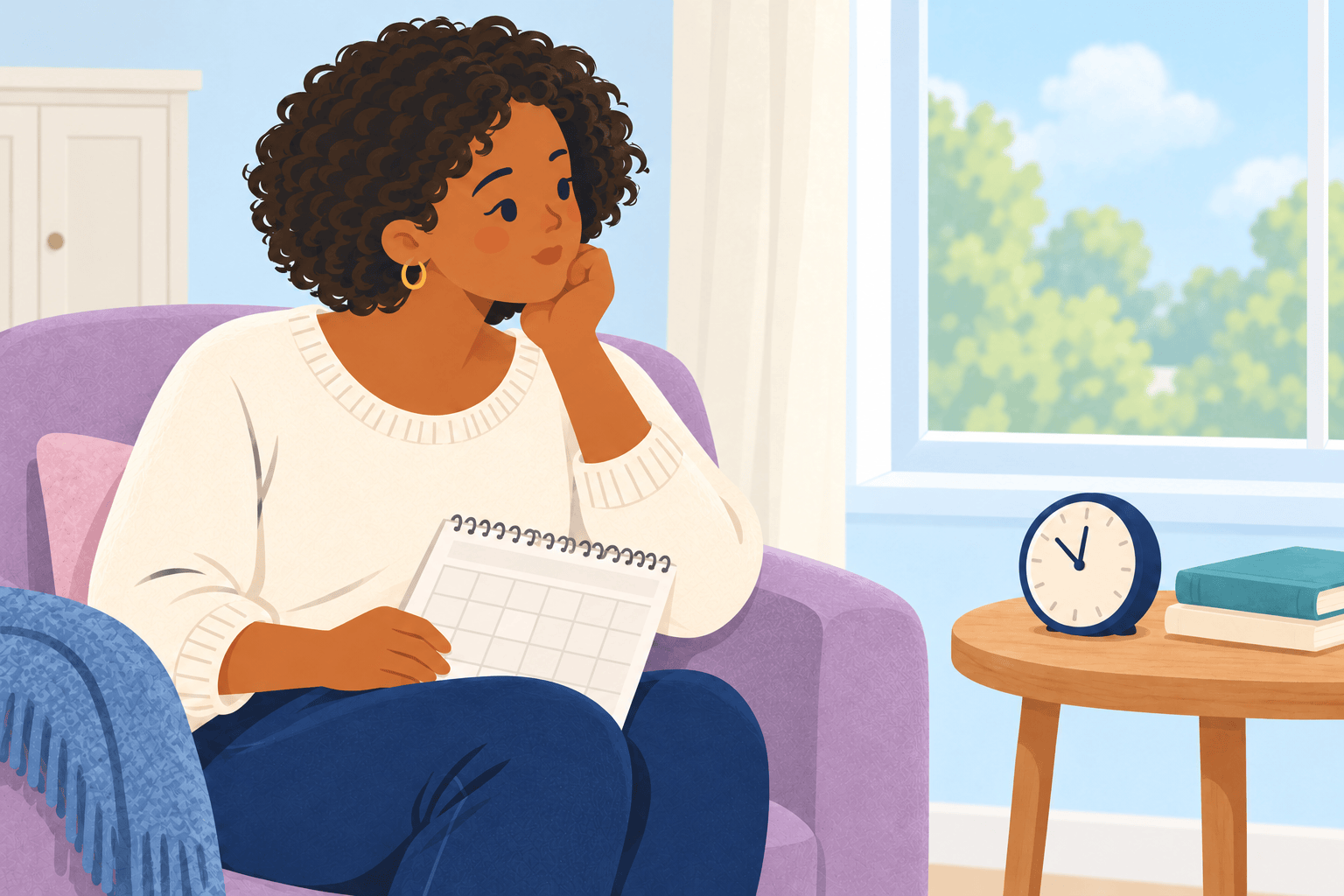 Illustration about the two-week wait