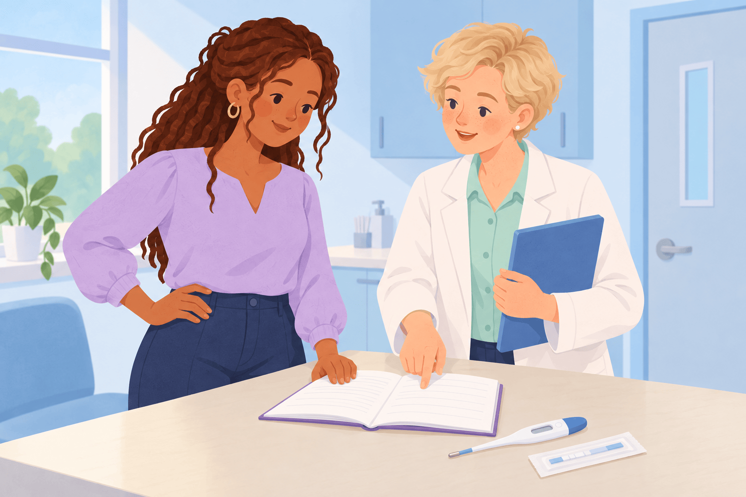 Illustration about days past ovulation
