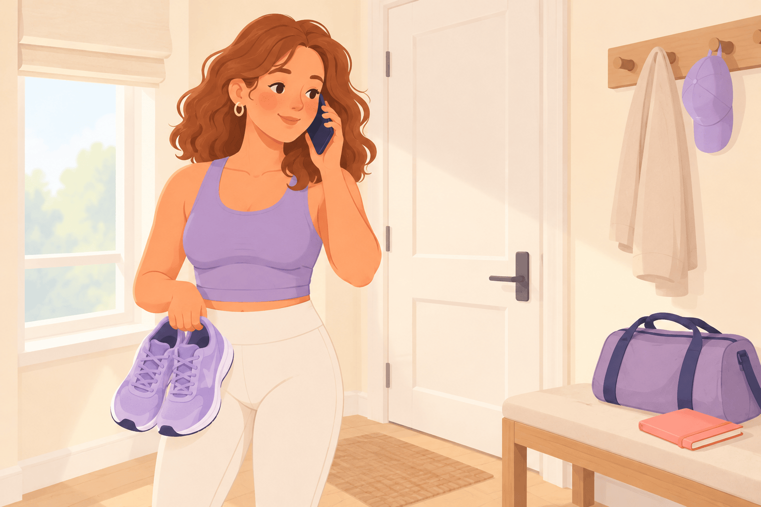 Illustration about exercise during the two-week wait