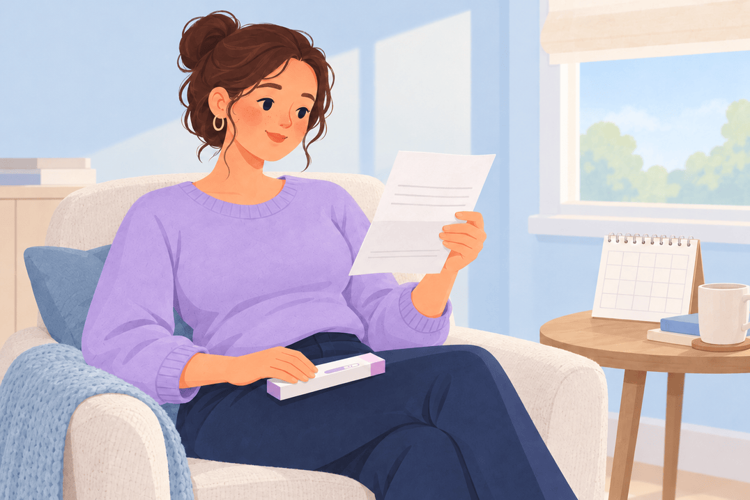Illustration about waiting after fertility treatment