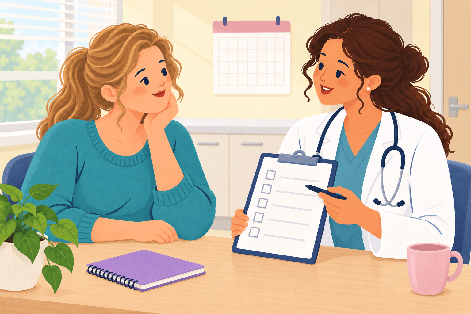 Illustration about preconception checkup