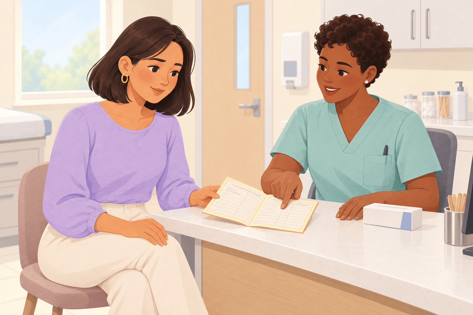 Illustration about vaccinations before conception