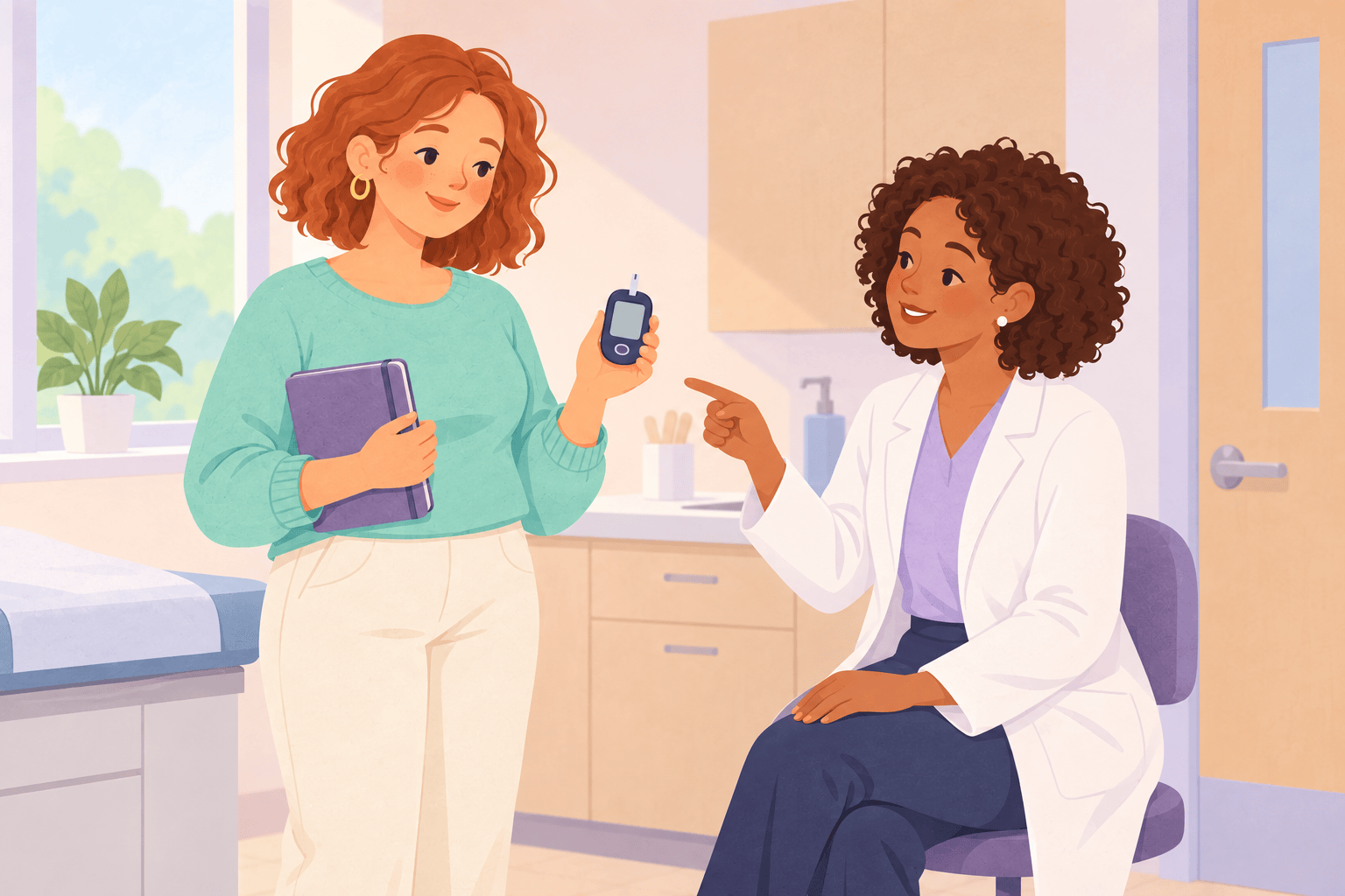 Illustration about diabetes before pregnancy