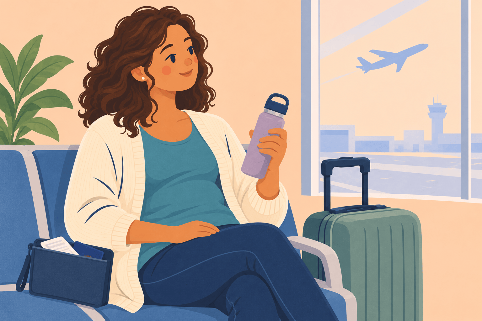 Illustration about travel while trying to conceive