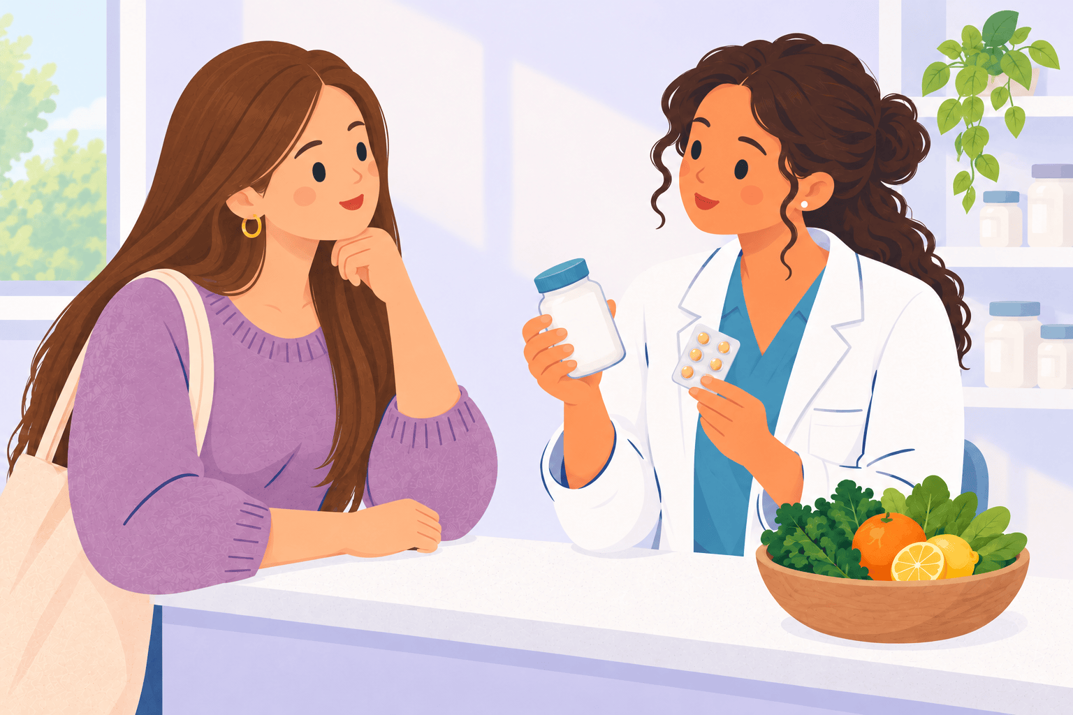 Illustration about folic acid before pregnancy