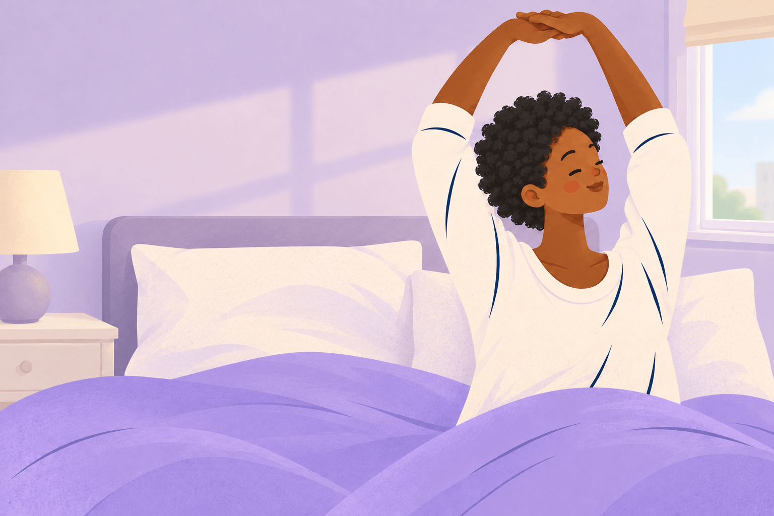Illustration about sleep and fertility routines
