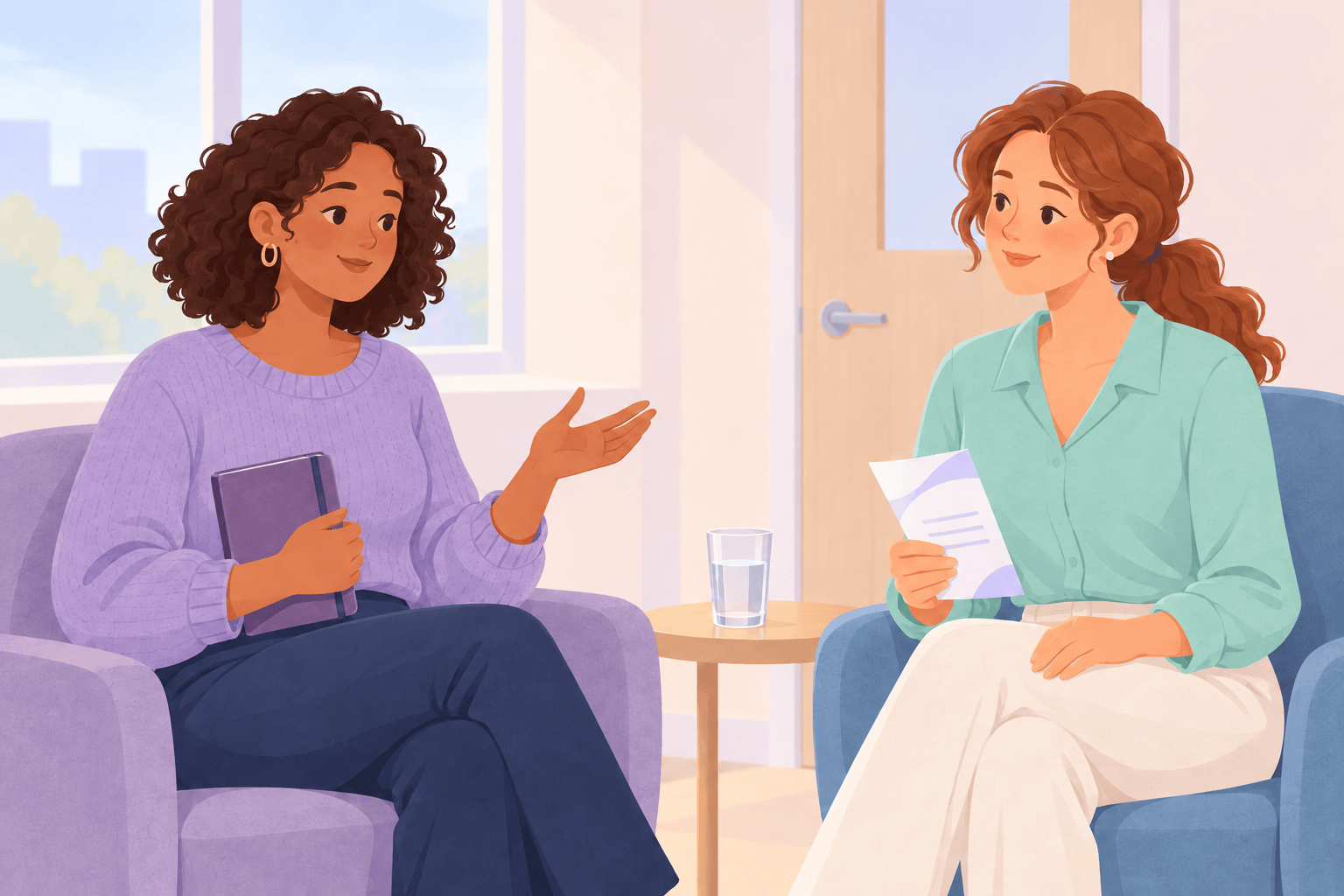 Illustration about sexual discomfort while trying