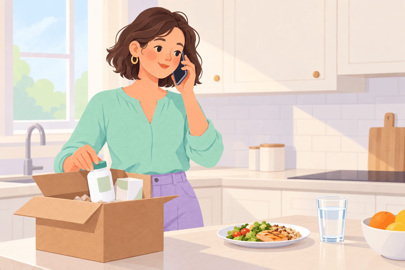 Illustration about detox products for conception