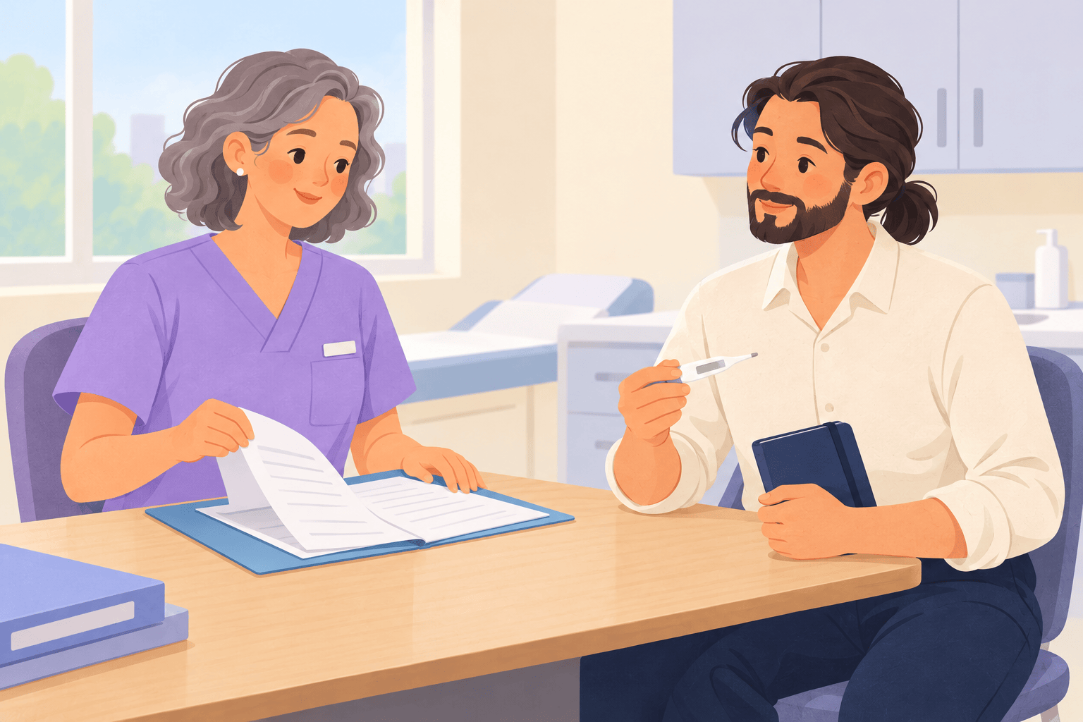 Illustration about fever and semen results
