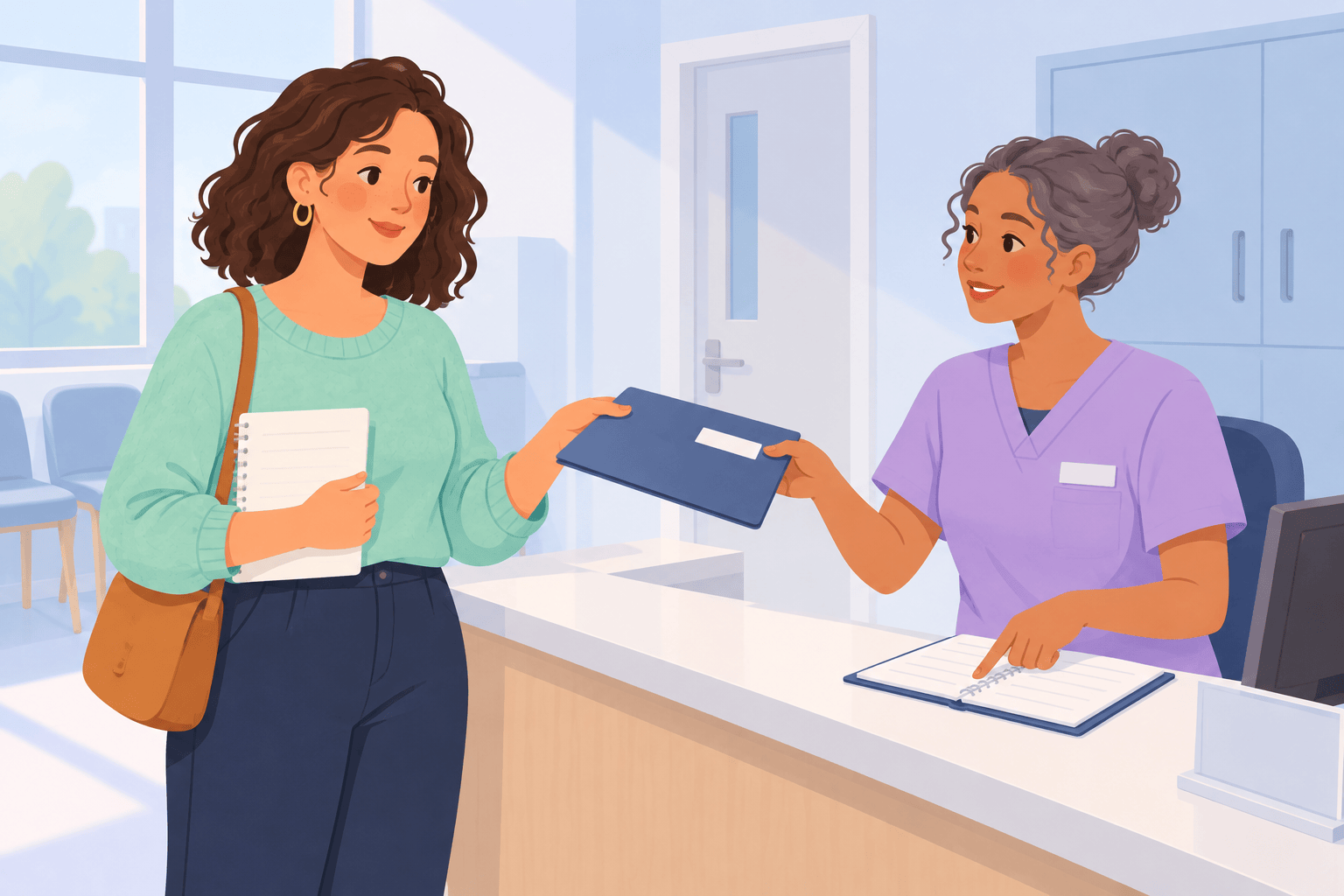 Illustration about fibroids and conception