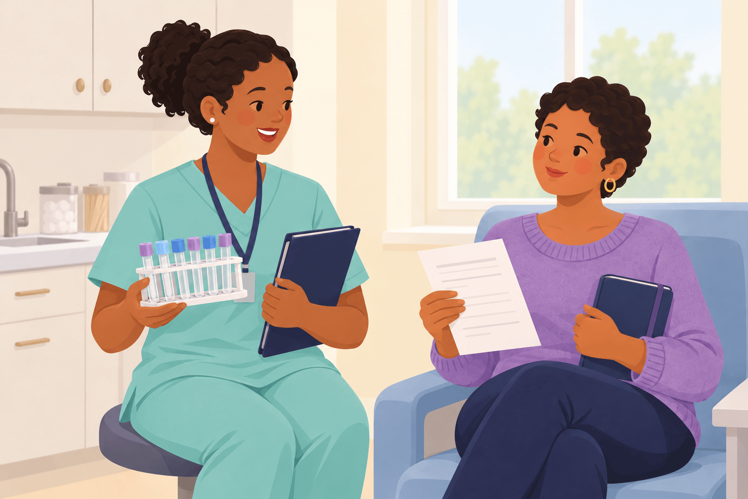 Illustration about fertility blood tests