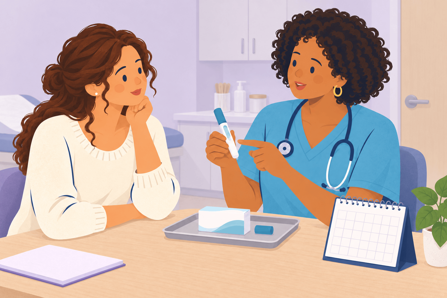Illustration about ovulation induction