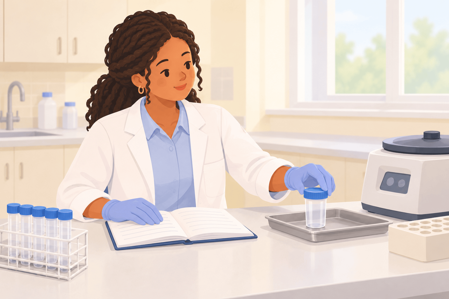Illustration about sperm preparation for iui