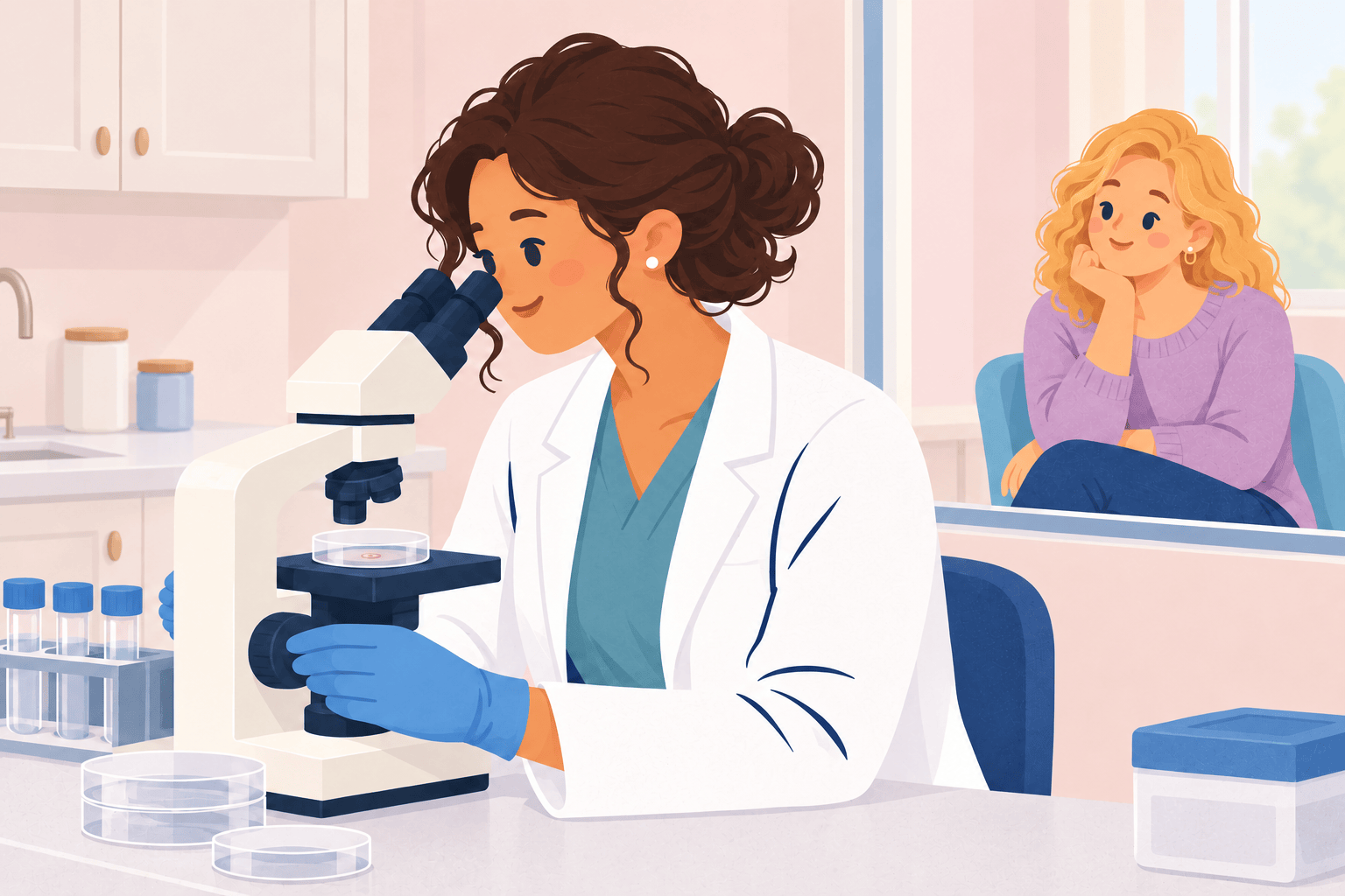 Illustration about ivf explained