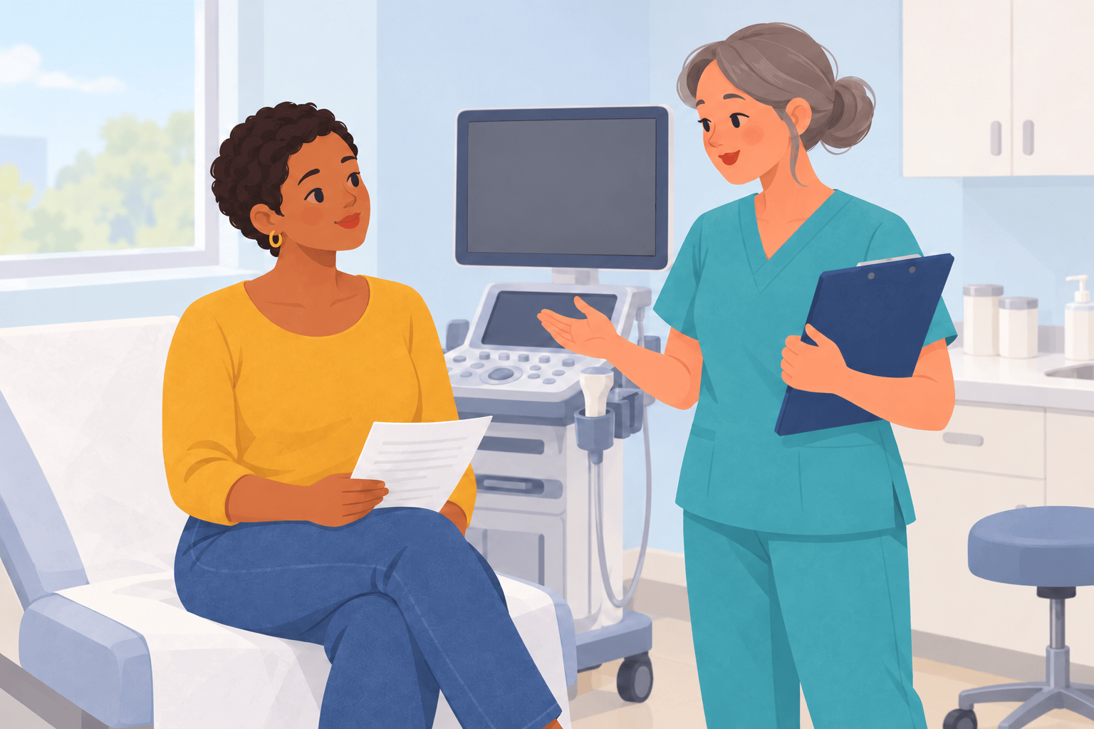 Illustration about endometrial lining before transfer