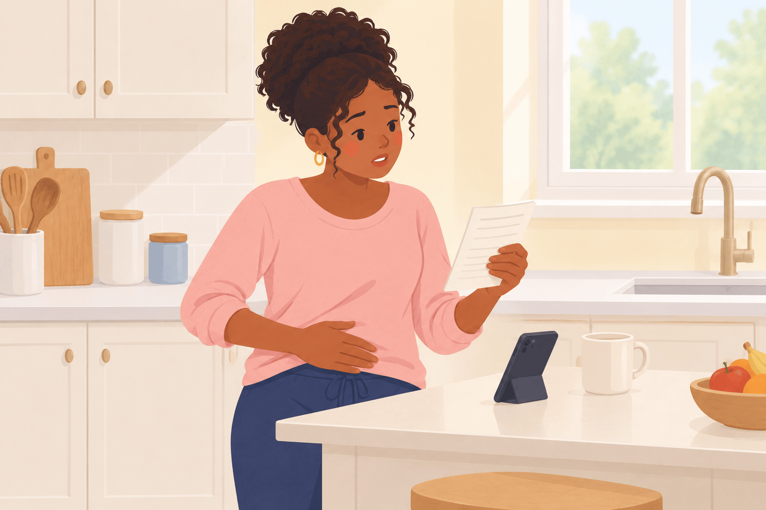 Illustration about cramping after embryo transfer