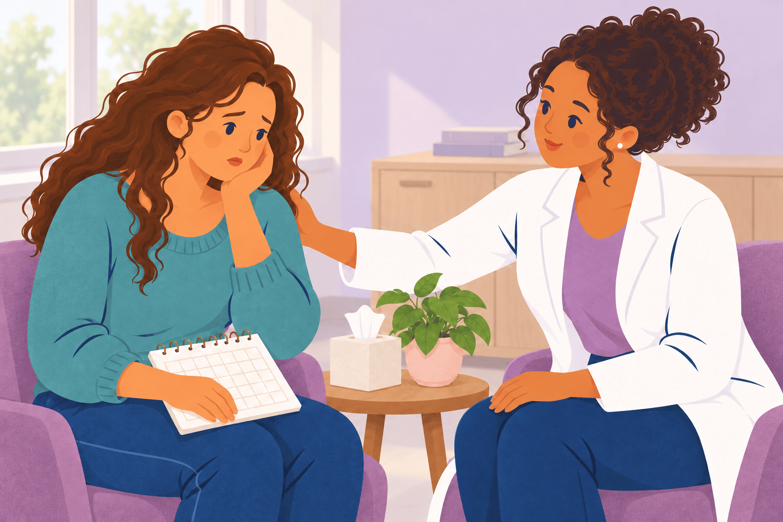 Illustration about trying again after miscarriage