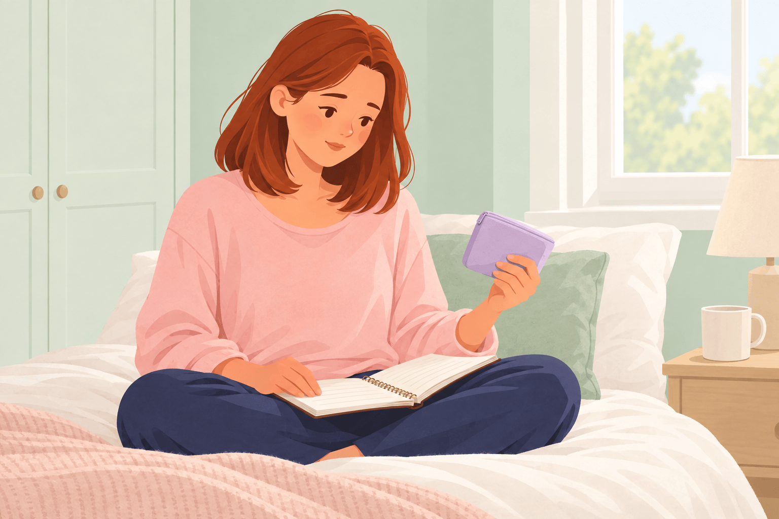 Illustration about first period after miscarriage