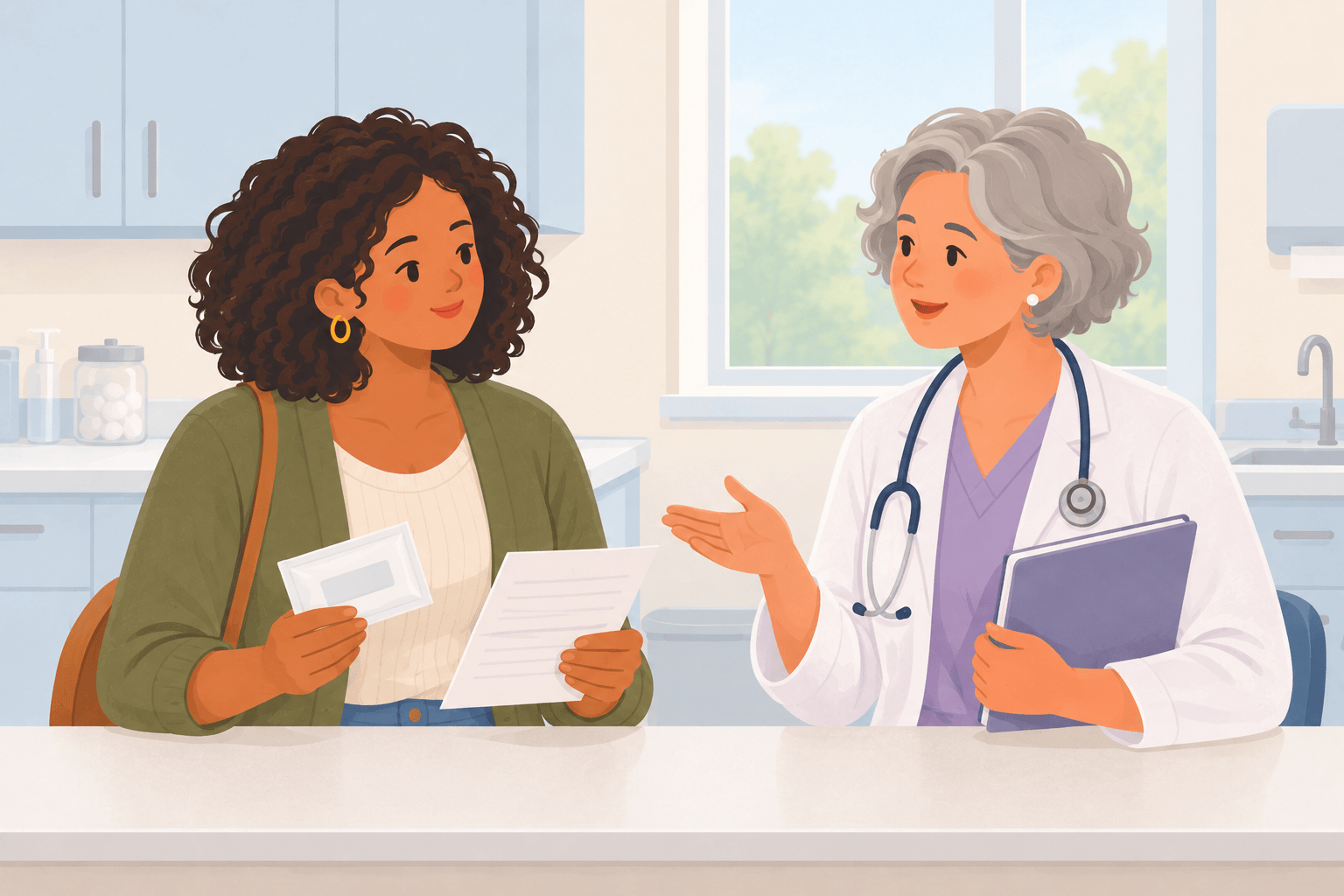 Illustration about pregnancy tests after miscarriage