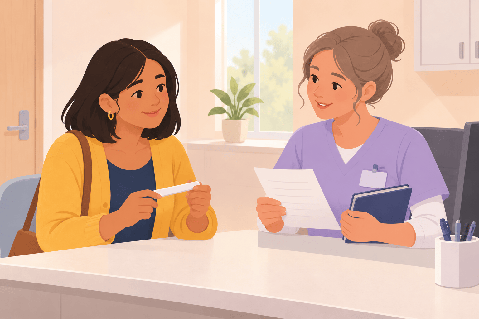 Illustration about positive test after a previous loss