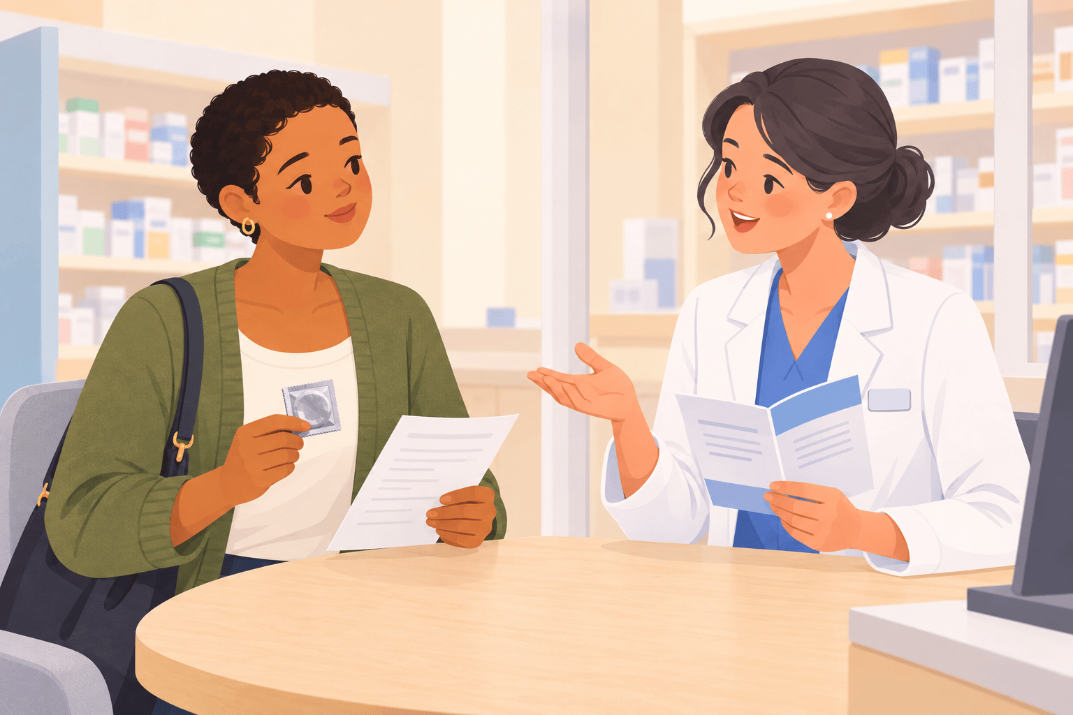 Illustration about pregnancy while using condoms
