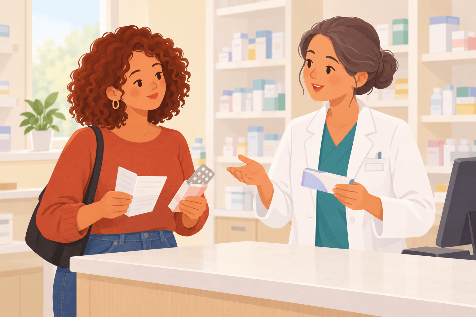 Illustration about pregnancy on the pill
