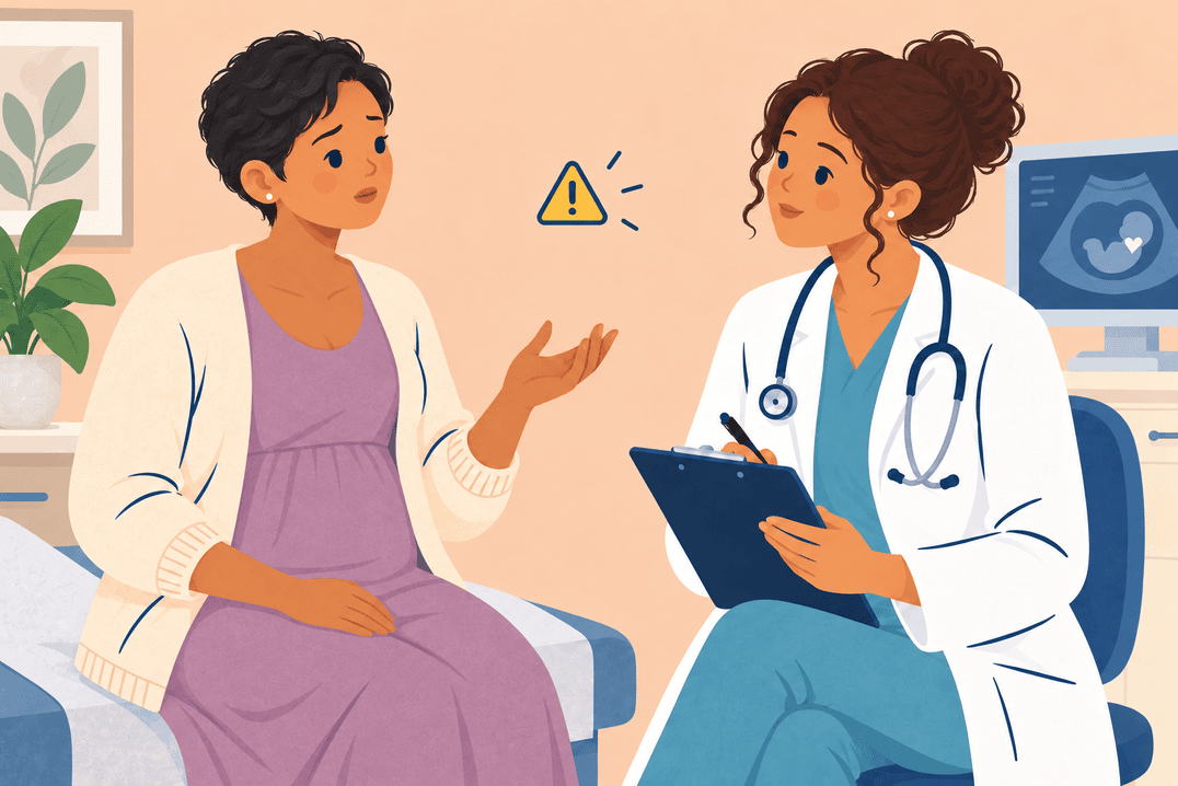 Illustration about pregnancy after a previous complication