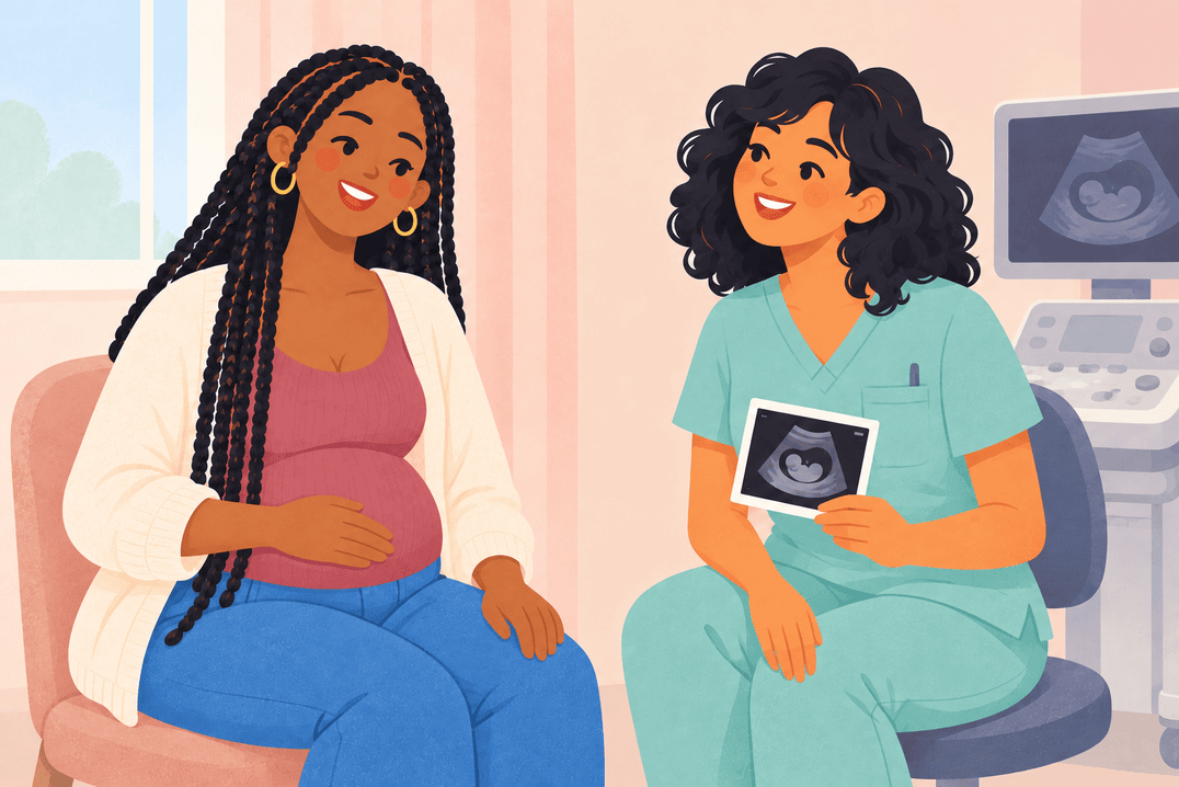 Illustration about pregnancy with uncertain dates