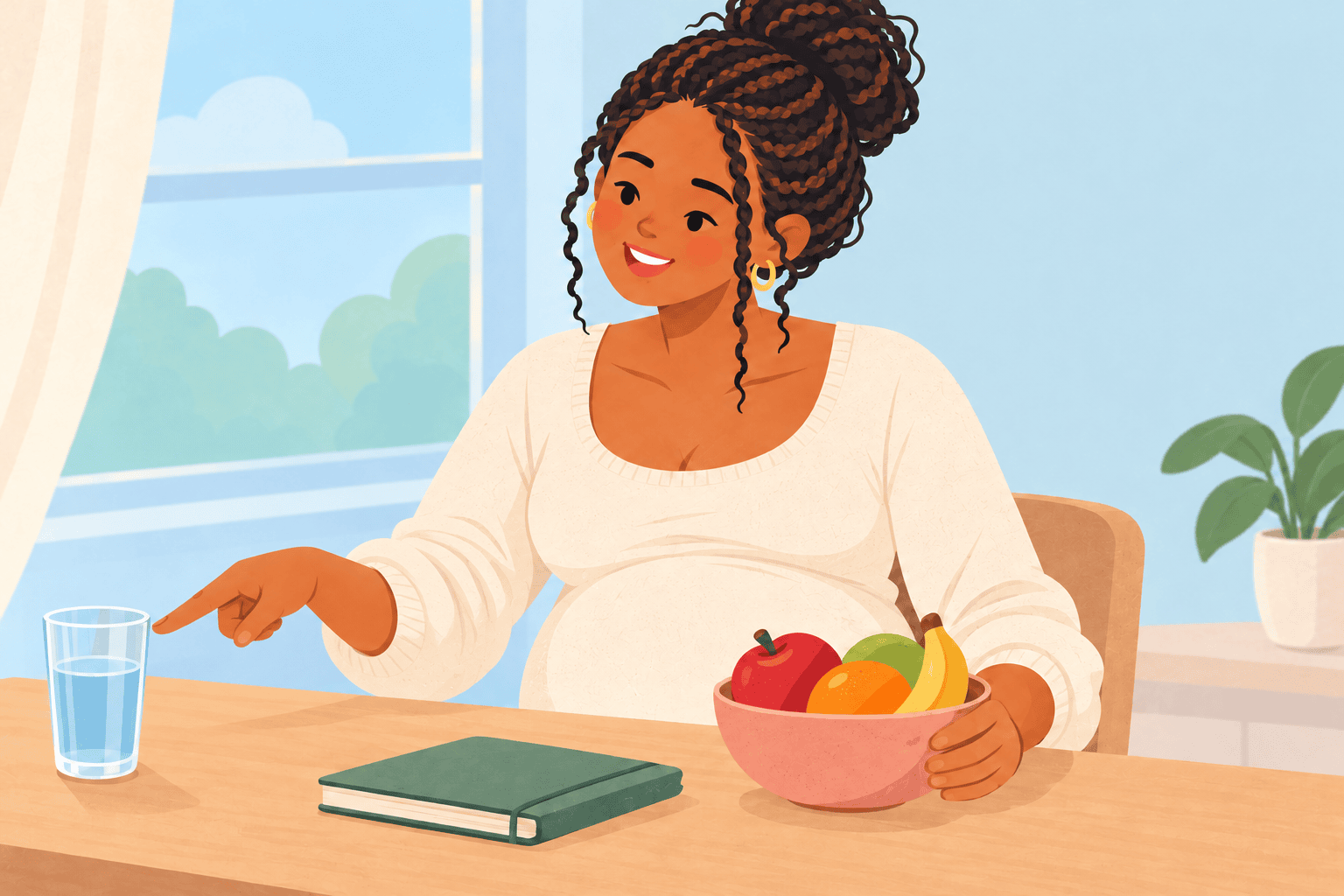 Illustration about constipation during pregnancy