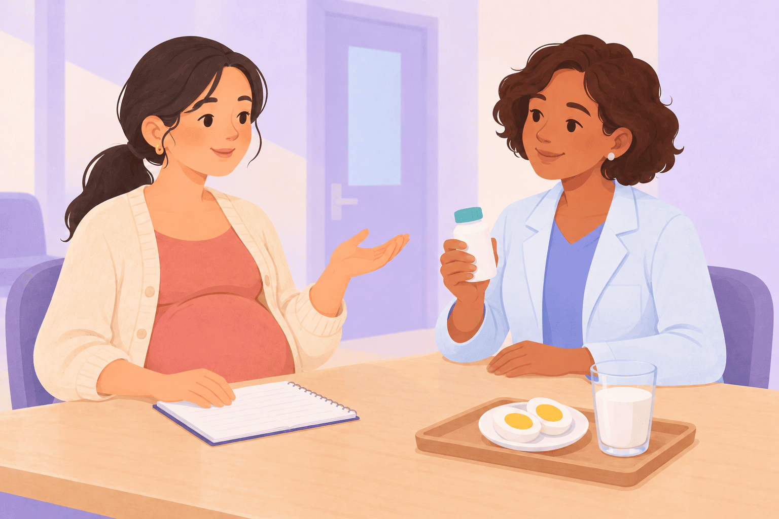 Illustration about iodine in pregnancy