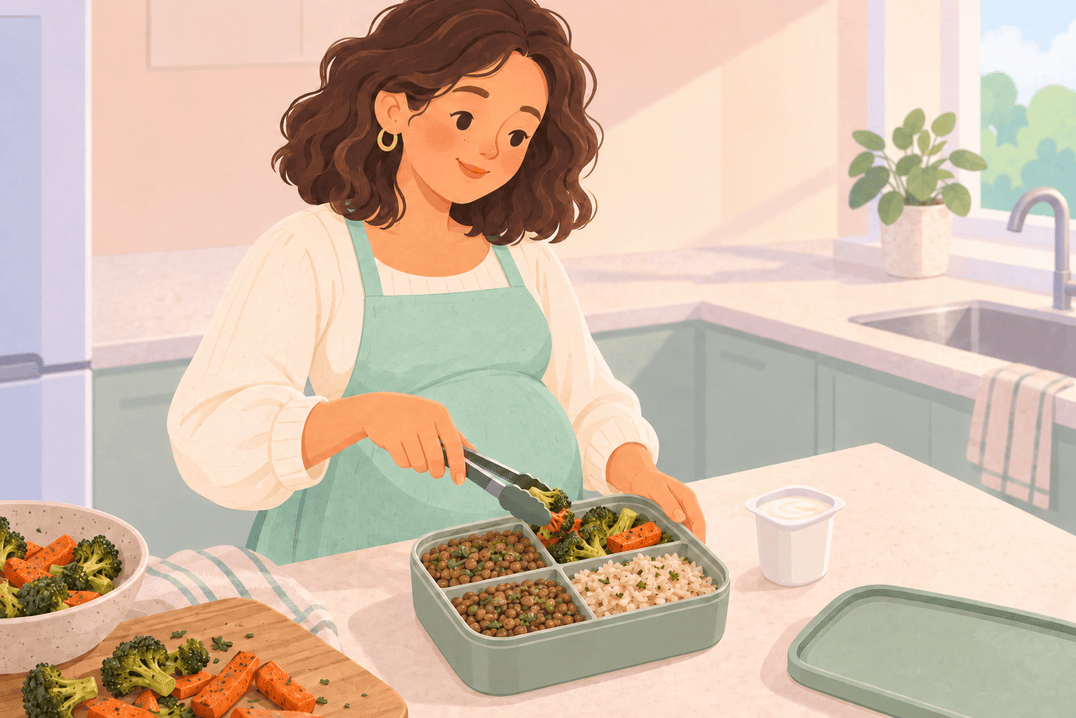 Illustration about vegetarian pregnancy nutrition