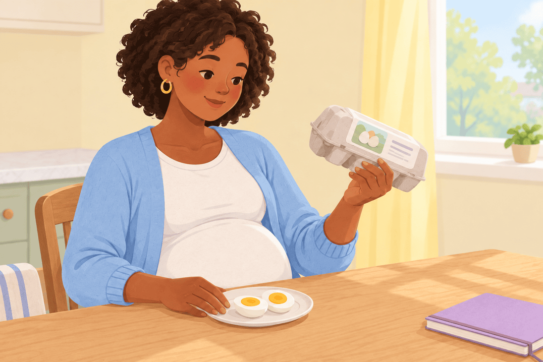 Illustration about eggs while pregnant