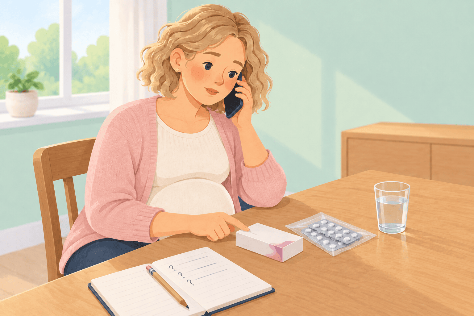 Illustration about medication mistakes during pregnancy