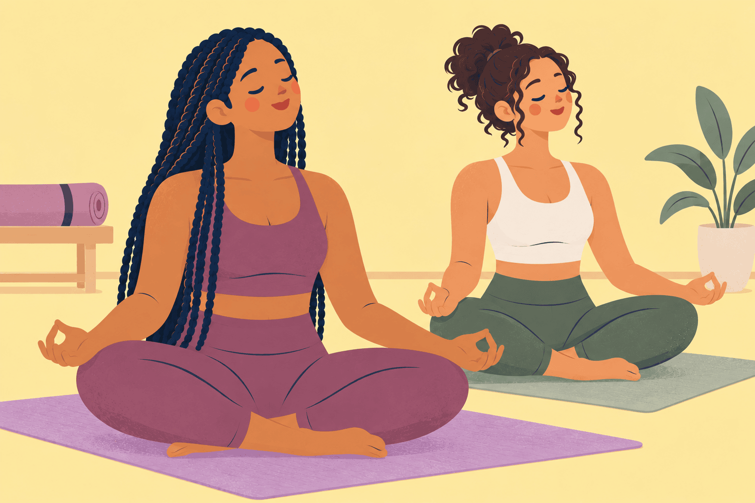 Illustration about prenatal yoga