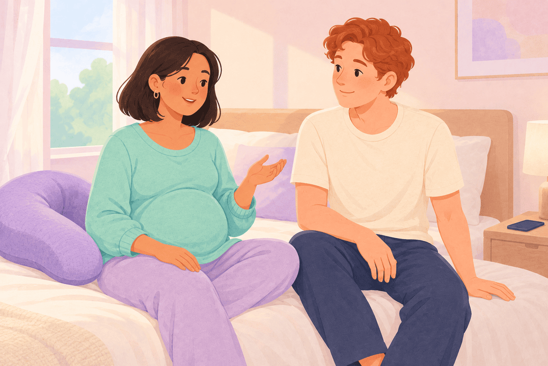 Illustration about sex during pregnancy