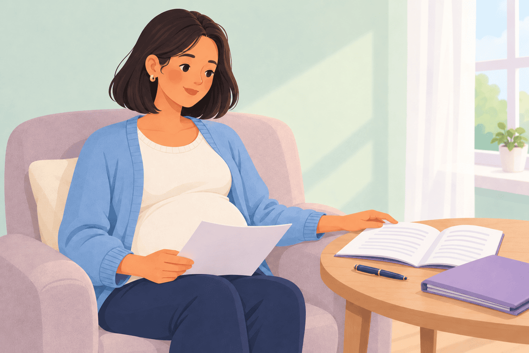 Illustration about declining or accepting prenatal screening