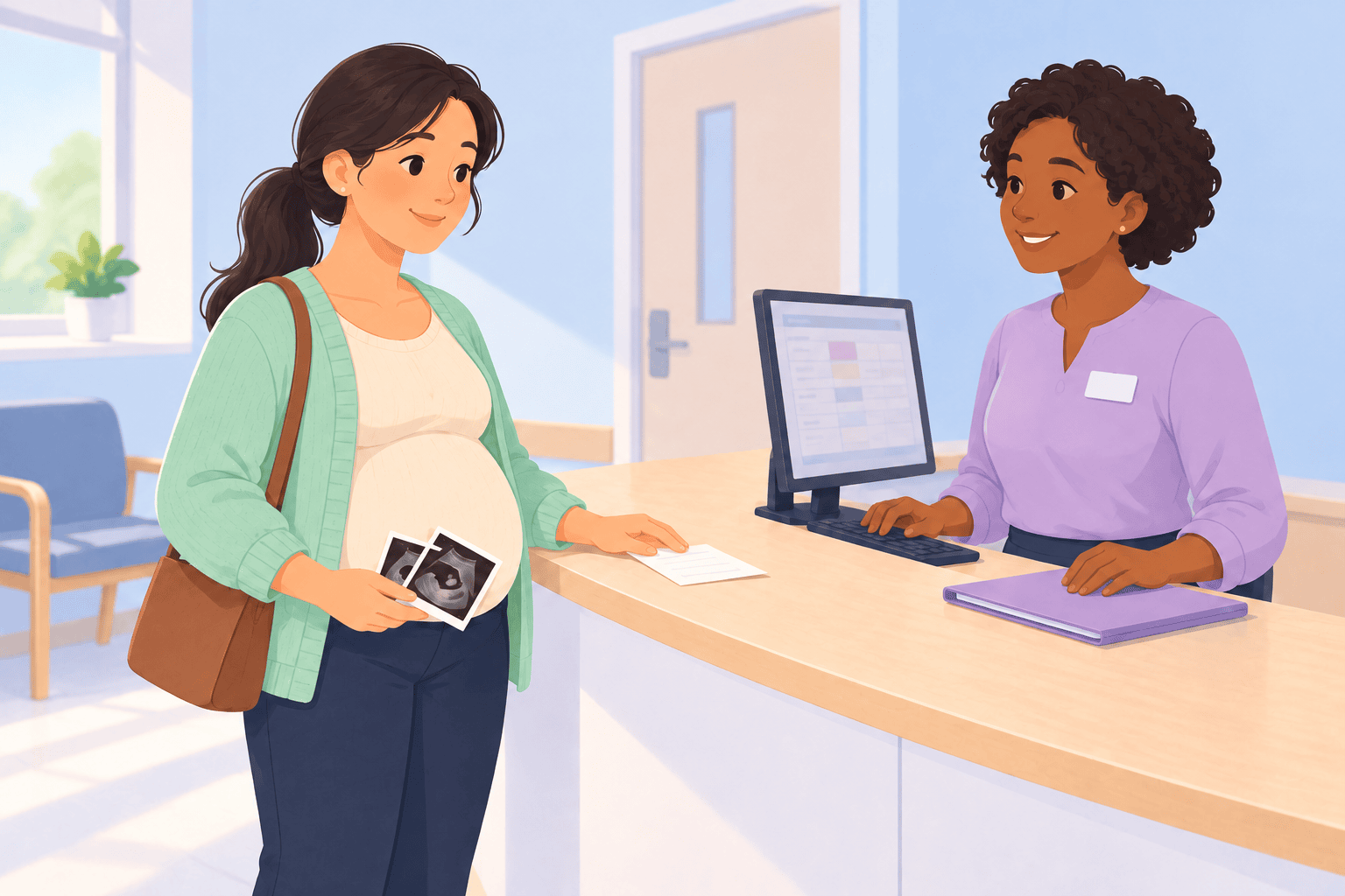 Illustration about repeat ultrasound appointments