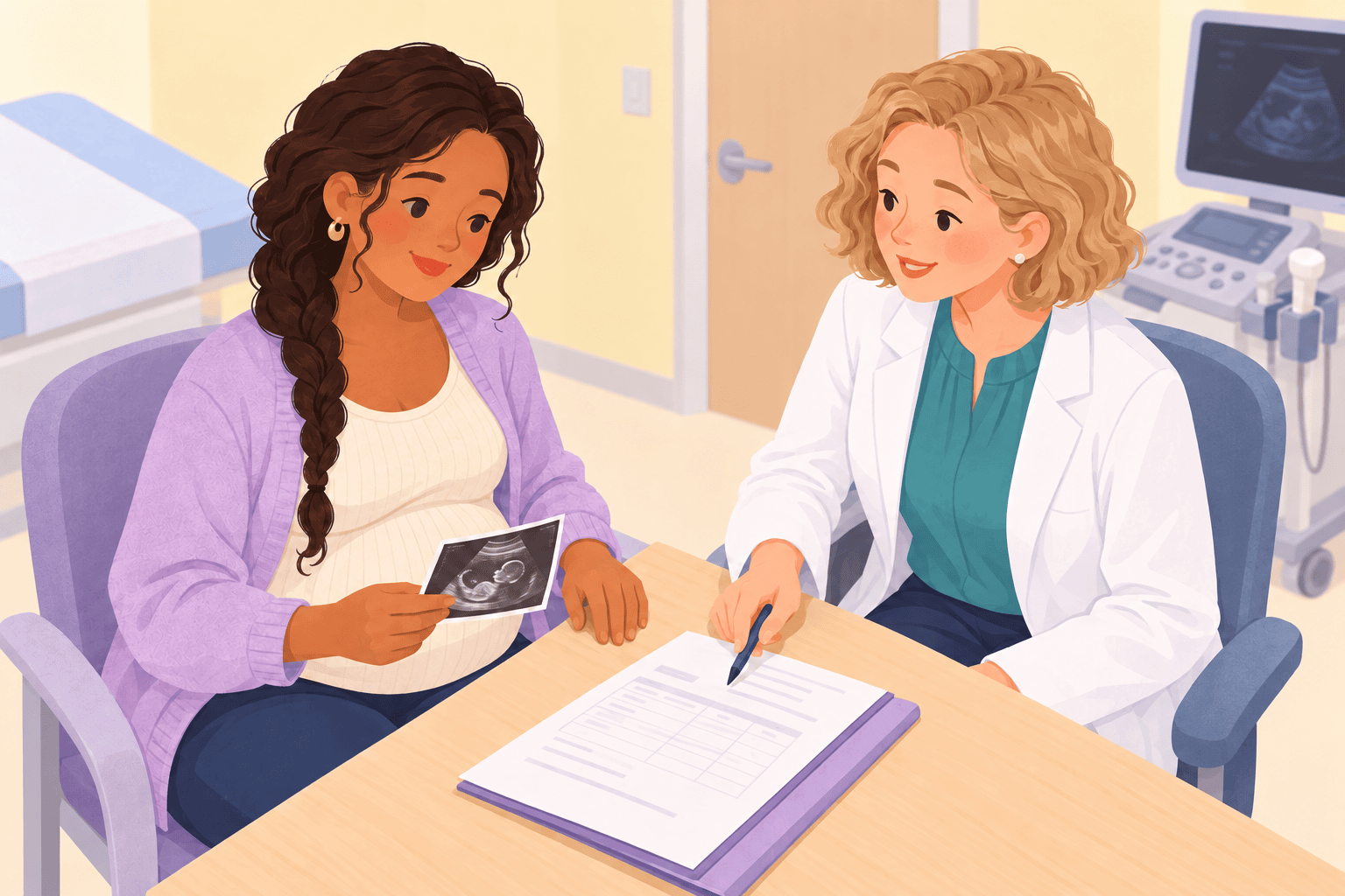 Illustration about estimated fetal weight