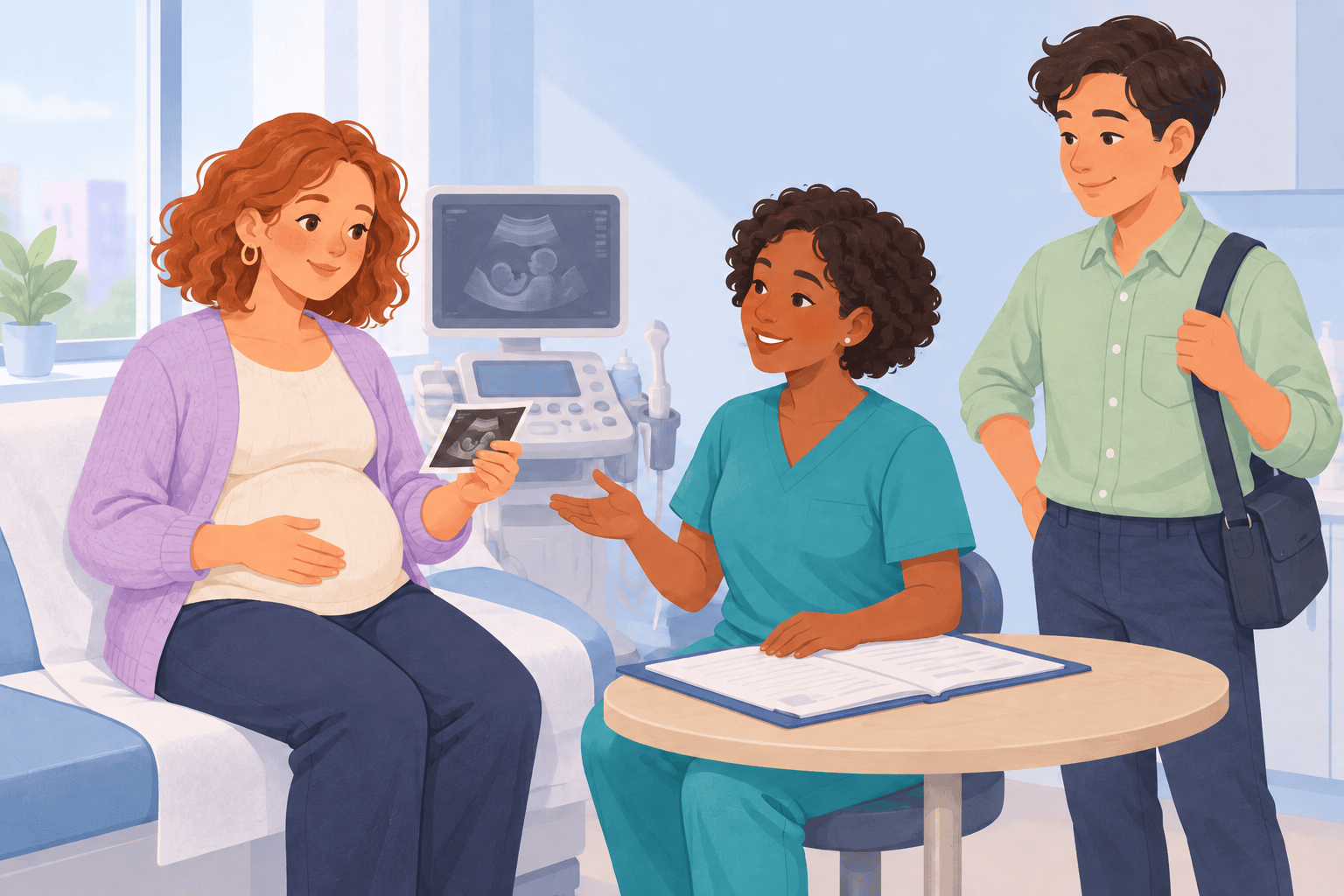 Illustration about anterior placenta