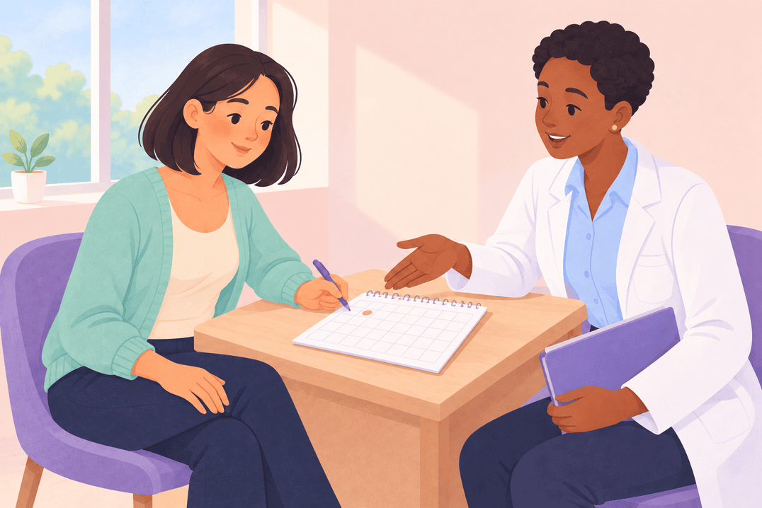 Illustration about week 1 of pregnancy