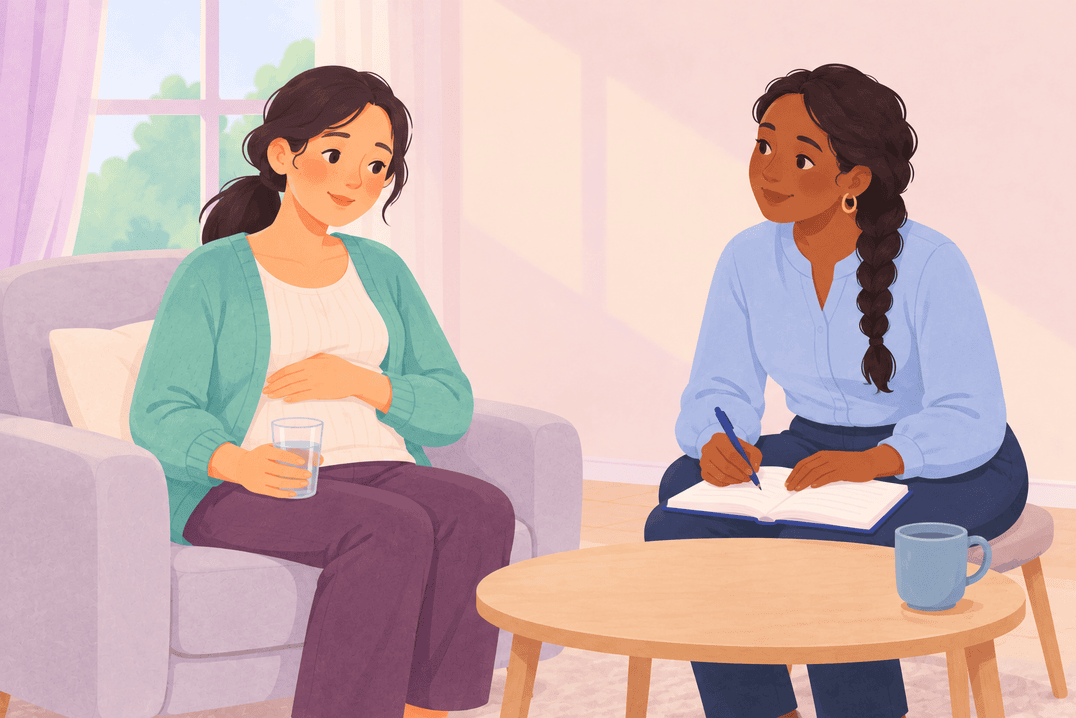 Illustration about week 6 of pregnancy