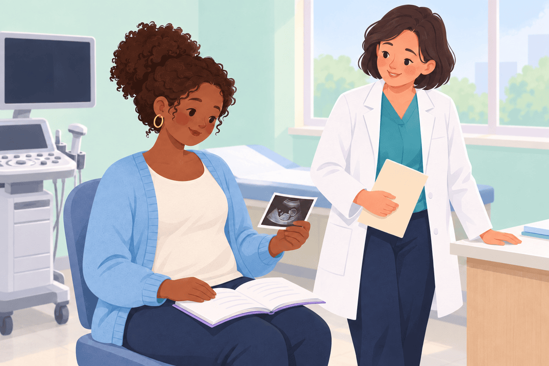Illustration about week 12 of pregnancy
