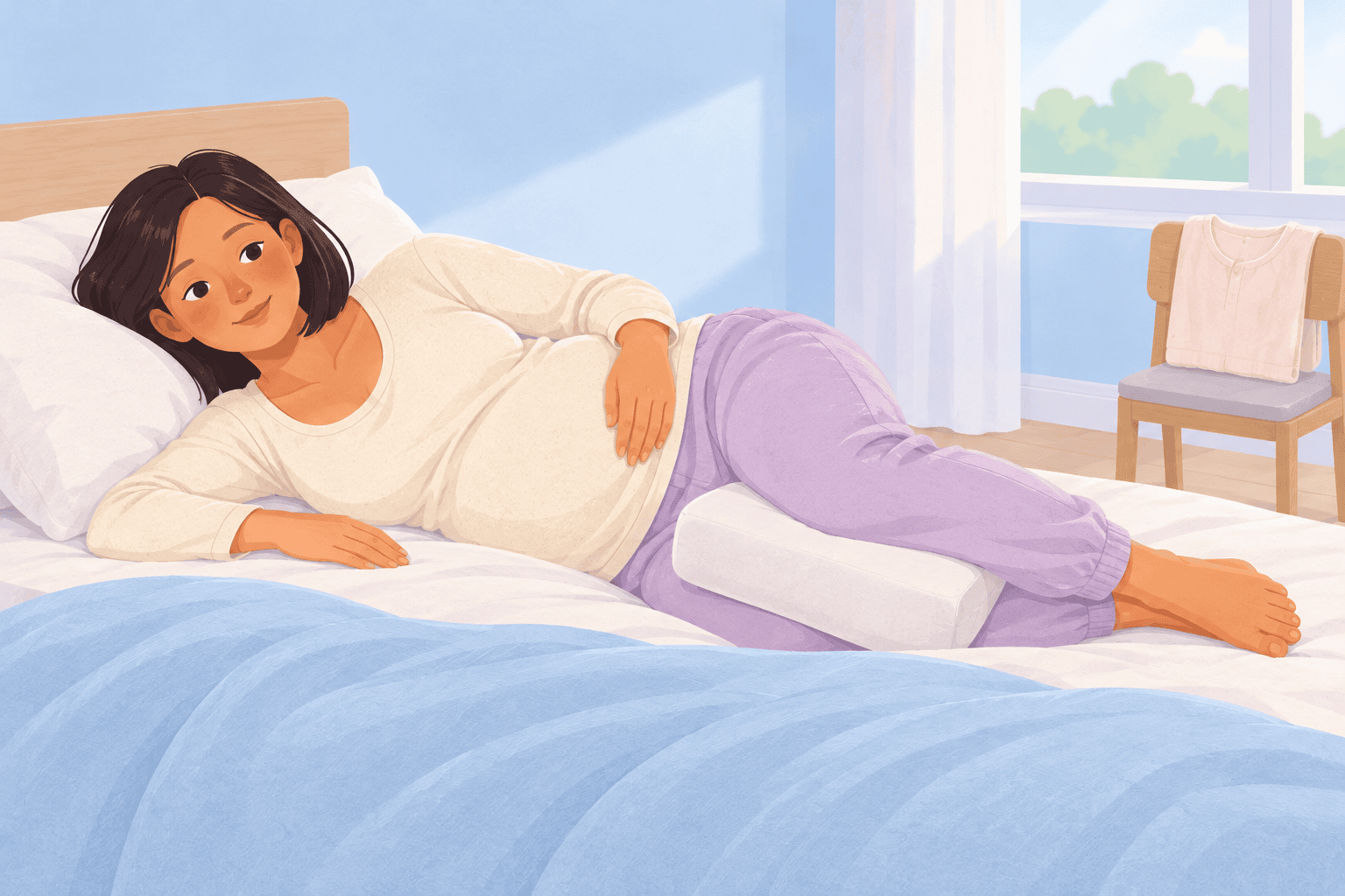 Illustration about week 17 of pregnancy