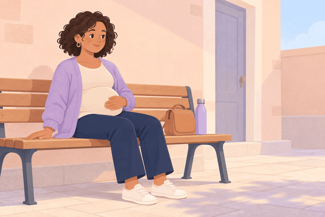 Illustration about week 21 of pregnancy