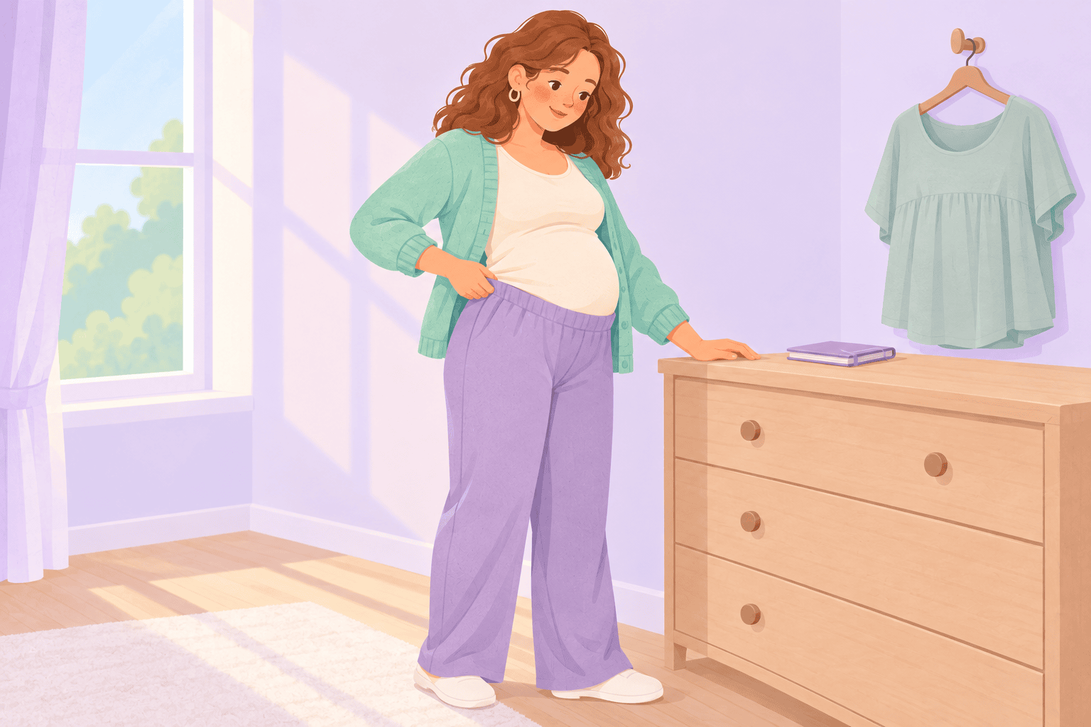 Illustration about week 25 of pregnancy