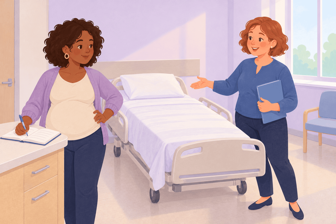 Illustration about week 30 of pregnancy
