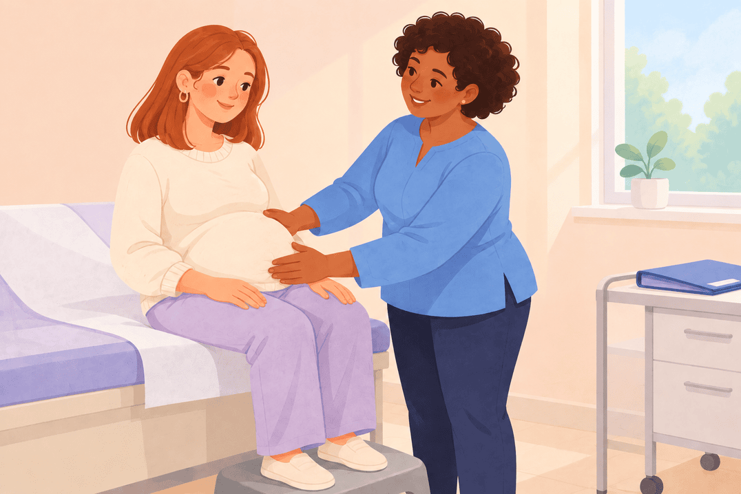 Illustration about week 36 of pregnancy